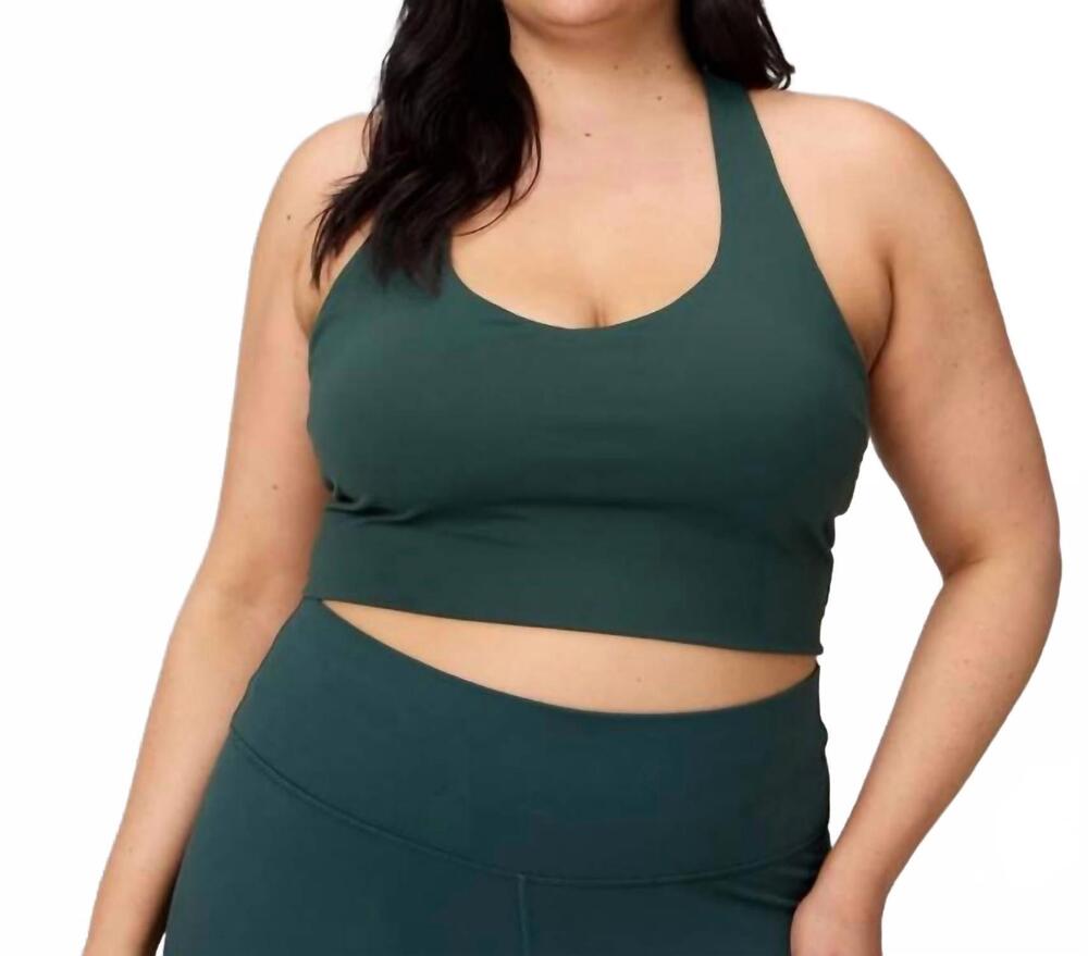 NEW FABLETICS built-in cropped bra tank top - plus in everpine